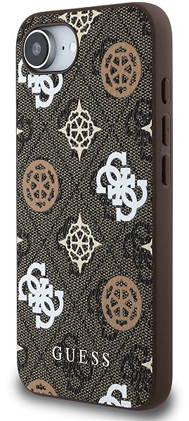 Handyhülle Guess PU 4G Peony MagSafe Back Cover für iPhone 16e/17e Brown ...