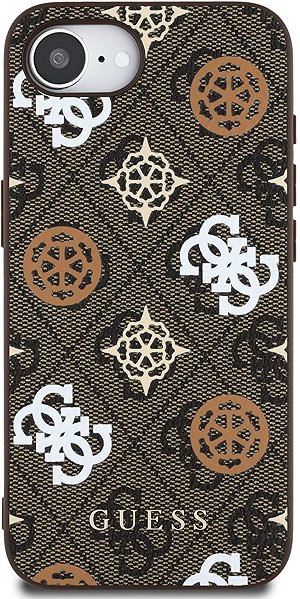 Handyhülle Guess PU 4G Peony MagSafe Back Cover für iPhone 16e/17e Brown ...