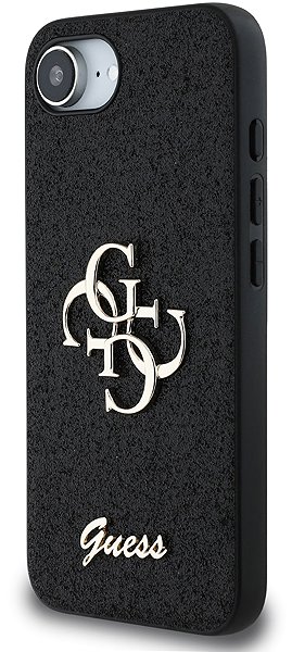Kryt na mobil Guess PU Fixed Glitter 4G Metal Logo Zadný Kryt pre iPhone 16e/17e Black ...