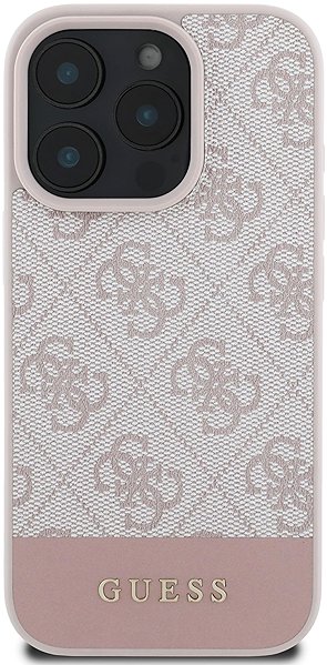 Handyhülle Guess PU 4G Stripe Rückseiten-Hülle für iPhone 16 Pro Max Pink ...