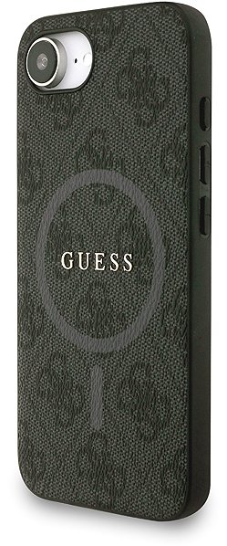 Handyhülle Guess PU Leather 4G Colored Ring Strap MagSafe Back Cover für iPhone 16e/17e Black ...