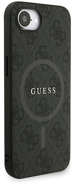 Handyhülle Guess PU Leather 4G Colored Ring Strap MagSafe Back Cover für iPhone 16e/17e Black ...