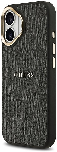 Handyhülle Guess PU Leder 4G Gold Frame MagSafe Back Cover für iPhone 17 Black ...