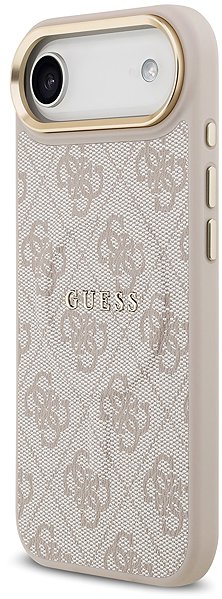 Handyhülle Guess PU Leder 4G Gold Frame MagSafe Back Cover für iPhone Air Pink ...