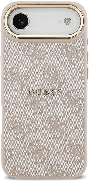 Handyhülle Guess PU Leder 4G Gold Frame MagSafe Back Cover für iPhone Air Pink ...