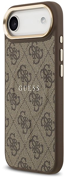 Handyhülle Guess PU Leather 4G Gold Frame MagSafe Rückschale für iPhone Air Brown ...