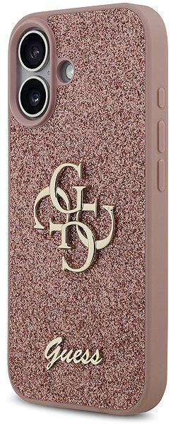 Handyhülle Guess PU Fixed Glitter 4G Metal Logo Rückschale für iPhone 17 Pink ...