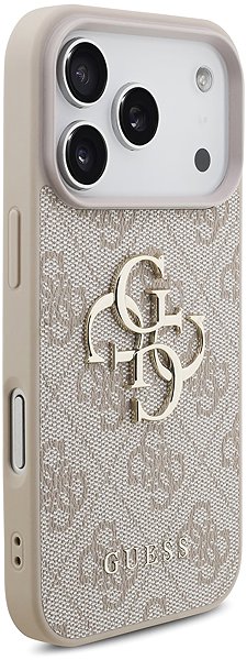Handyhülle Guess PU 4G Metal Logo Strap Rückschale für iPhone 17 Pro Pink ...