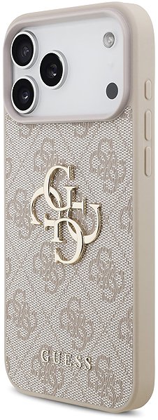 Handyhülle Guess PU 4G Metal Logo Strap Rückschale für iPhone 17 Pro Max Pink ...