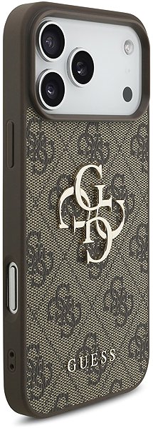 Handyhülle Guess PU 4G Metal Logo Strap Rückschale für iPhone 17 Pro Max Brown ...