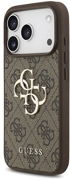 Handyhülle Guess PU 4G Metal Logo Strap Rückschale für iPhone 17 Pro Brown ...