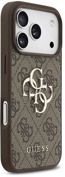 Handyhülle Guess PU 4G Metal Logo Strap Rückschale für iPhone 17 Pro Brown ...