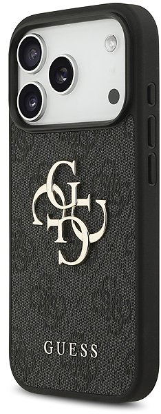Kryt na mobil Guess PU 4G Metal Logo Strap Zadný Kryt pre iPhone 17 Pro Black ...