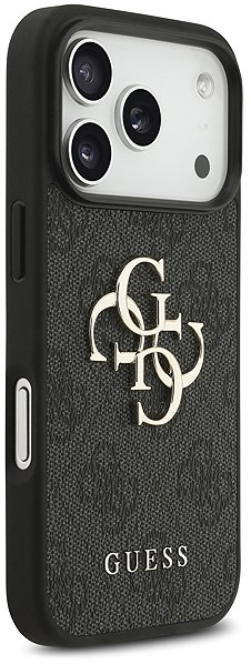 Kryt na mobil Guess PU 4G Metal Logo Strap Zadný Kryt pre iPhone 17 Pro Black ...
