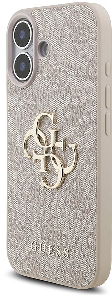 Handyhülle Guess PU 4G Metal Logo Strap Back Cover für iPhone 17 Pink ...