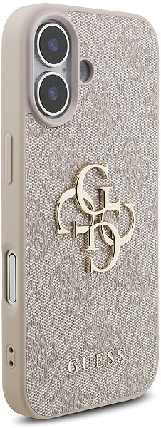 Handyhülle Guess PU 4G Metal Logo Strap Back Cover für iPhone 17 Pink ...
