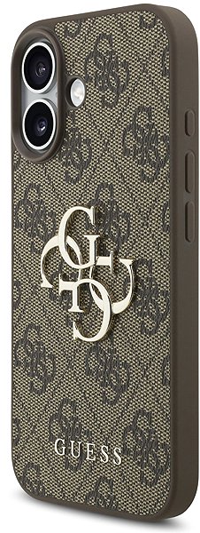 Handyhülle Guess PU 4G Metal Logo Strap Rückschale für iPhone 17 Brown ...