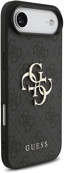 Telefon tok Guess PU 4G Metal Logo Strap iPhone Air fekete tok ...
