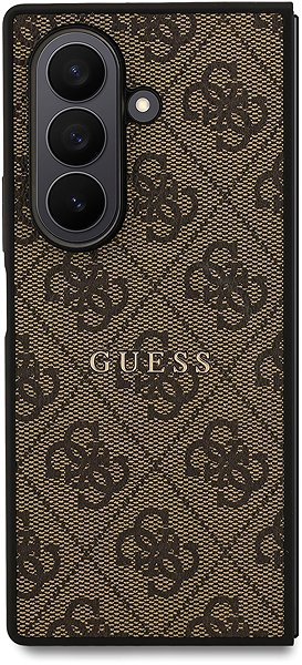 Handyhülle Guess PU Leather 4G Colored Ring Magnetic Rückseitenhülle für Samsung Galaxy Z Fold 7 Braun ...