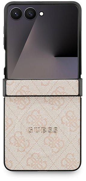 Handyhülle Guess PU Leather 4G Colored Ring Magnetic Hülle für Samsung Galaxy Z Flip 7 Pink ...