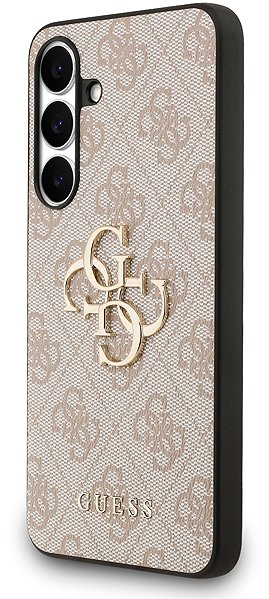 Handyhülle Guess PU 4G Metal Logo Back Cover für Samsung Galaxy S25 FE Pink ...