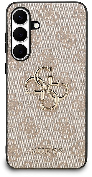 Handyhülle Guess PU 4G Metal Logo Back Cover für Samsung Galaxy S25 FE Pink ...