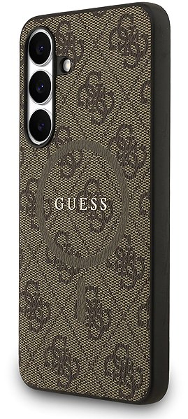 Kryt na mobil Guess PU Leather 4G Colored Ring MagSafe Zadný Kryt na Samsung Galaxy S25 FE Brown ...