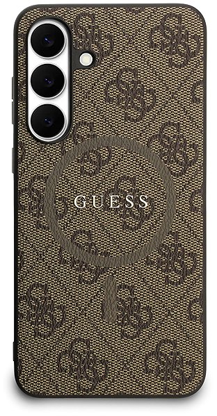 Kryt na mobil Guess PU Leather 4G Colored Ring MagSafe Zadný Kryt na Samsung Galaxy S25 FE Brown ...