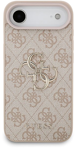 Telefon tok Guess PU 4G Metal Logo hátlap, iPhone Air, Pink ...