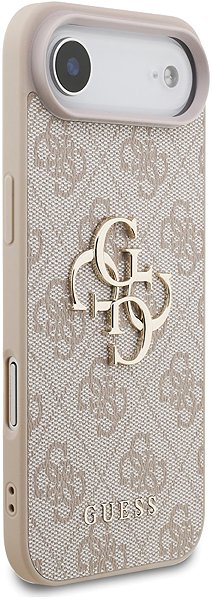 Telefon tok Guess PU 4G Metal Logo hátlap, iPhone Air, Pink ...