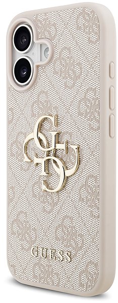 Telefon tok Guess PU 4G Metal Logo hátlapi, iPhone 17, Pink ...