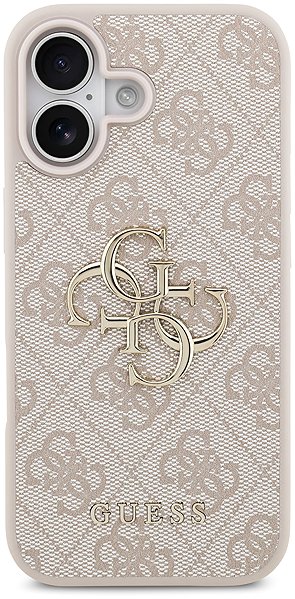 Telefon tok Guess PU 4G Metal Logo hátlapi, iPhone 17, Pink ...