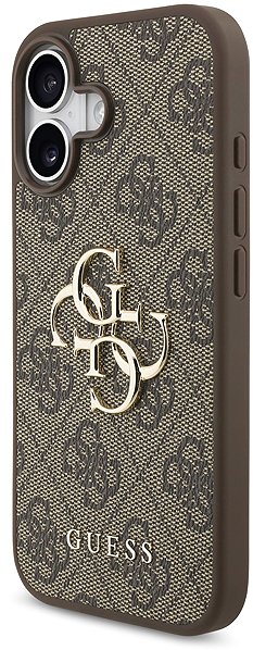Handyhülle Guess PU 4G Metal Logo Back Cover für iPhone 17 Brown ...
