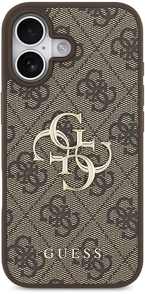 Handyhülle Guess PU 4G Metal Logo Back Cover für iPhone 17 Brown ...