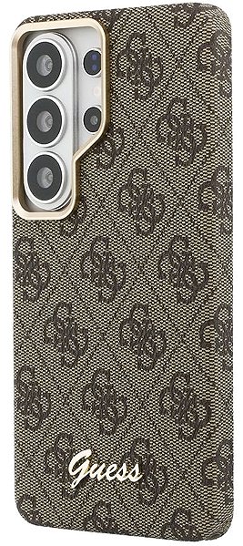 Handyhülle Guess PU 4G Script Metal Logo Magnetic Back Cover für Samsung Galaxy S26 Ultra Brown ...