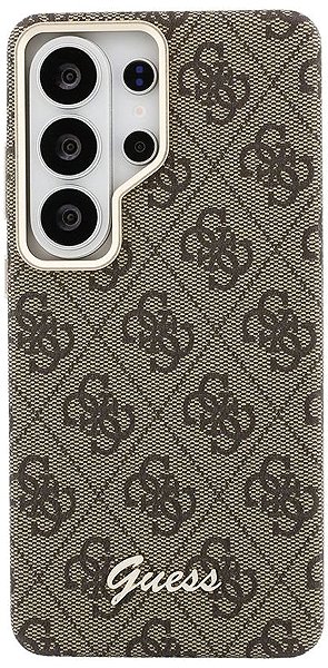 Handyhülle Guess PU 4G Script Metal Logo Magnetic Back Cover für Samsung Galaxy S26 Ultra Brown ...