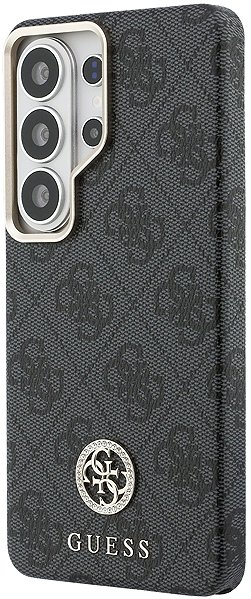 Telefon tok Guess PU Leather 4G Strass Logo Gold Frame Magnetic Samsung Galaxy S26 Ultra Black tok ...