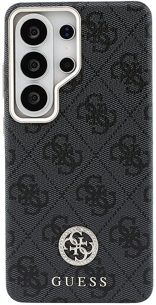 Telefon tok Guess PU Leather 4G Strass Logo Gold Frame Magnetic Samsung Galaxy S26 Ultra Black tok ...