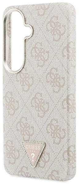 Handyhülle Guess PU Leather 4G Strass Triangle Logo Gold Frame Magnetic Back Cover für Samsung Galaxy S26 Ultra ...