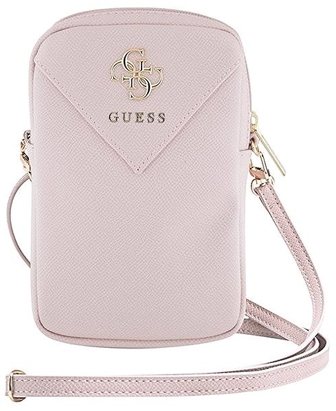 Softcase-Handyhülle Guess PU Grained 4G Metal Logo Handytasche mit Reißverschluss Pink ...