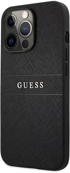 Handyhülle Guess PU Leather Saffiano Back Cover für Apple iPhone 13 Pro Max - Schwarz ...