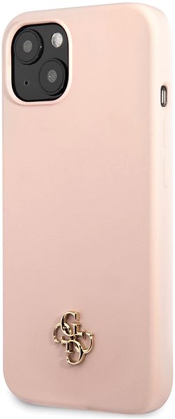 Handyhülle Guess 4G Silicone Metal Logo Cover für Apple iPhone 13 mini Pink ...