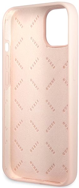 Handyhülle Guess 4G Silicone Metal Logo Cover für Apple iPhone 13 mini Pink ...
