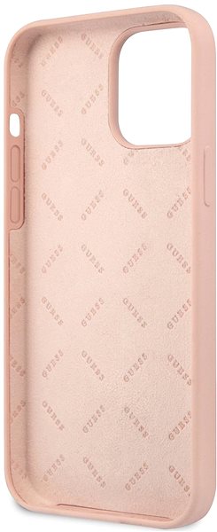 Handyhülle Guess Silicone Line Triangle Cover für Apple iPhone 12/12 Pro Pink ...