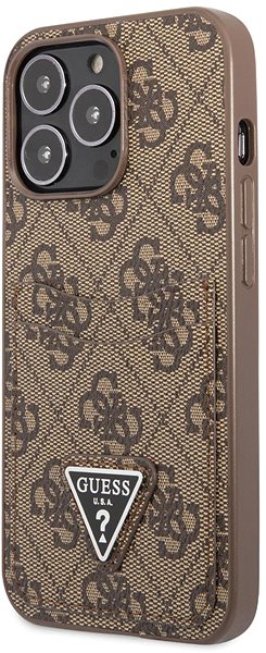Handyhülle Guess 4G Saffiano Double Card Cover für Apple iPhone 13 Pro Brown ...