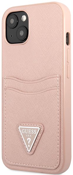 Handyhülle Guess 4G Saffiano Double Card Cover für Apple iPhone 13 Pink ...