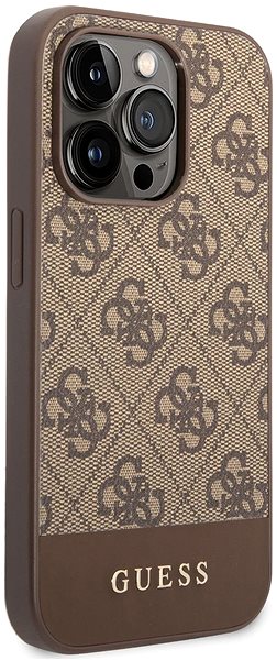 Handyhülle Guess 4G Stripe Back Cover für iPhone 14 Pro Brown ...