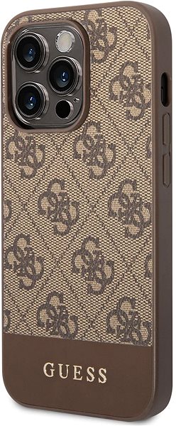 Handyhülle Guess 4G Stripe Back Cover für iPhone 14 Pro Max Brown ...