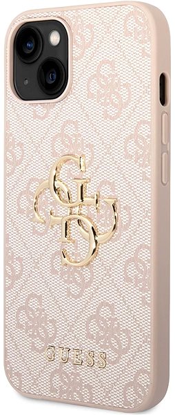 Handyhülle Guess PU 4G Metal Logo Back Cover für iPhone 14 Plus Pink ...
