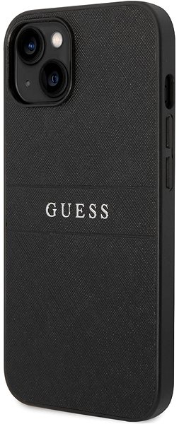 Handyhülle Guess PU Leather Saffiano Back Cover für iPhone 14 Black ...